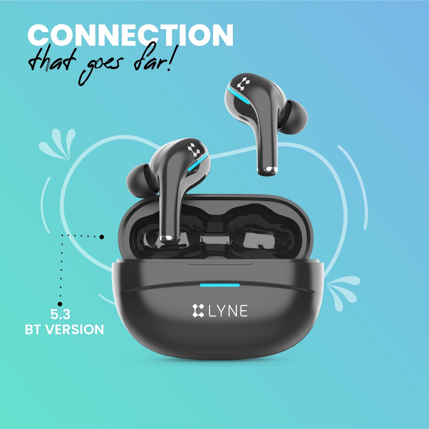 LYNE CoolPods 26 40 Hours Music Time True Wireless Earbuds With ENC Enabled & IPX4 Water Resistance