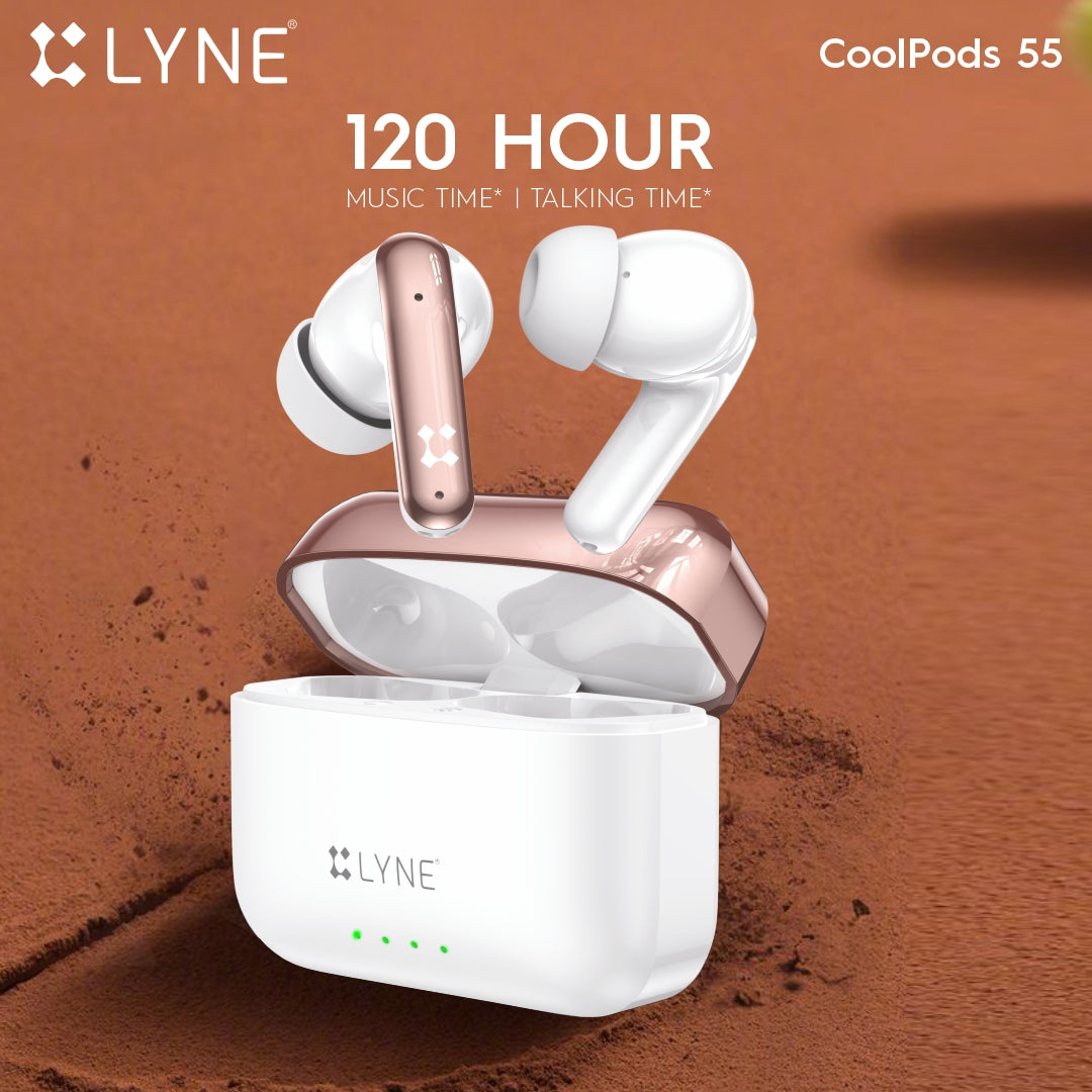 LYNE by U&i CoolPods 55 120 Hrs Music Time True Wireless Earbuds with 60MS Low Latency