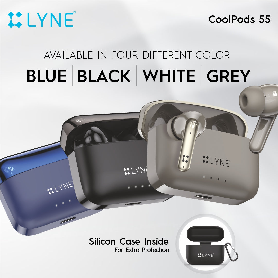 LYNE by U&i CoolPods 55 120 Hrs Music Time True Wireless Earbuds with 60MS Low Latency