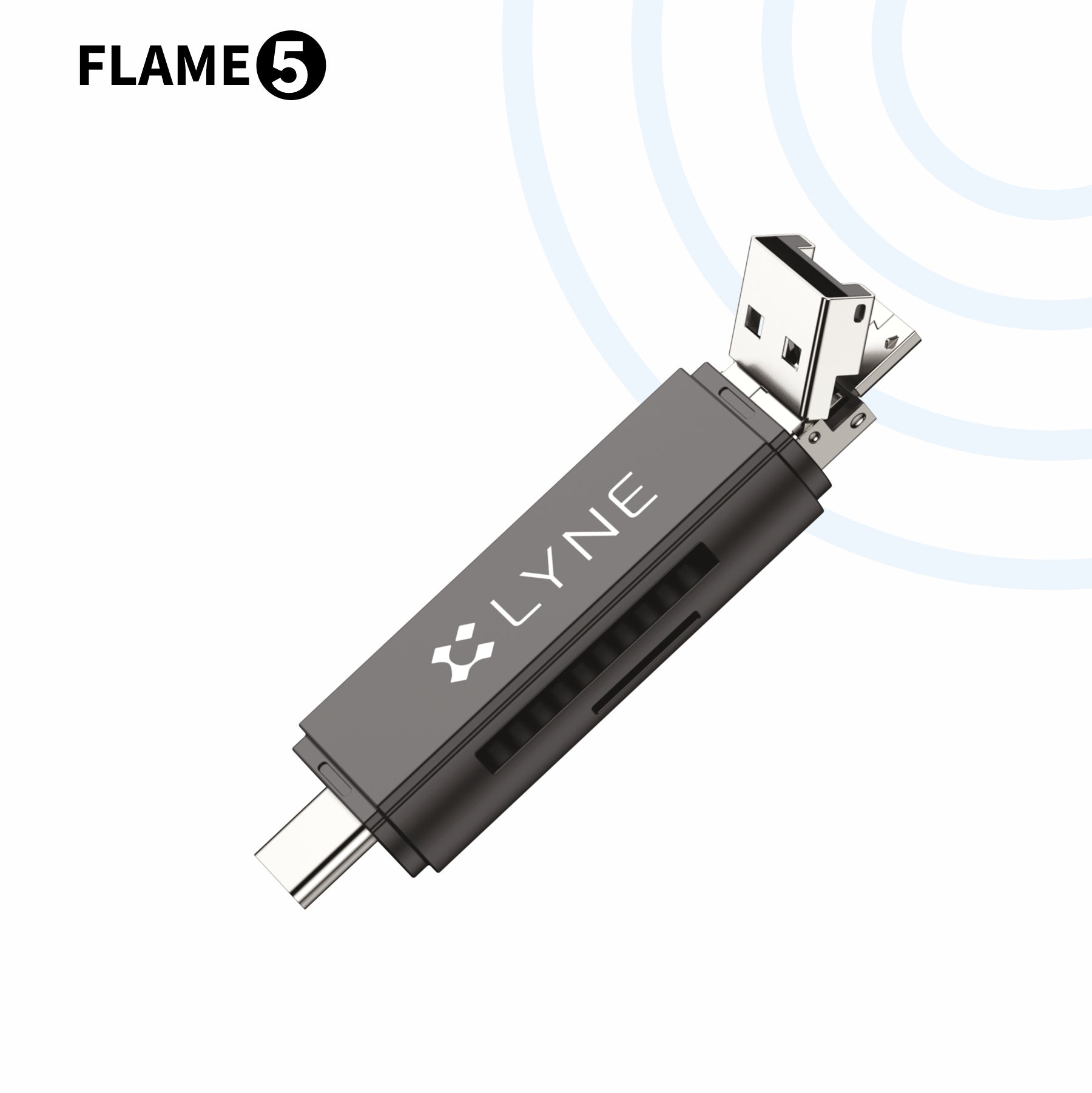 LYNE Flame 5 OTG 5 IN 1 Card Reader