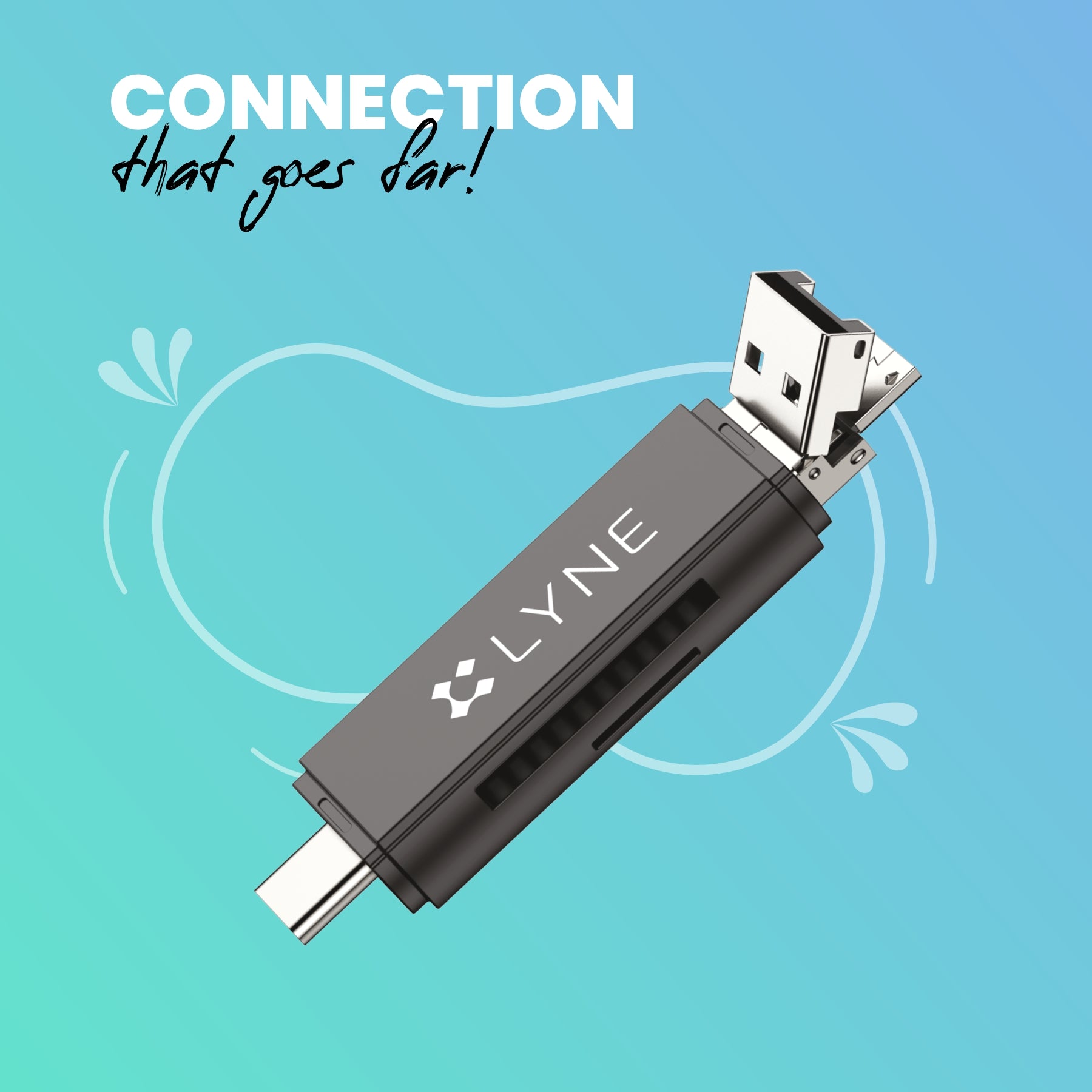 LYNE Flame 5 OTG 5 IN 1 Card Reader