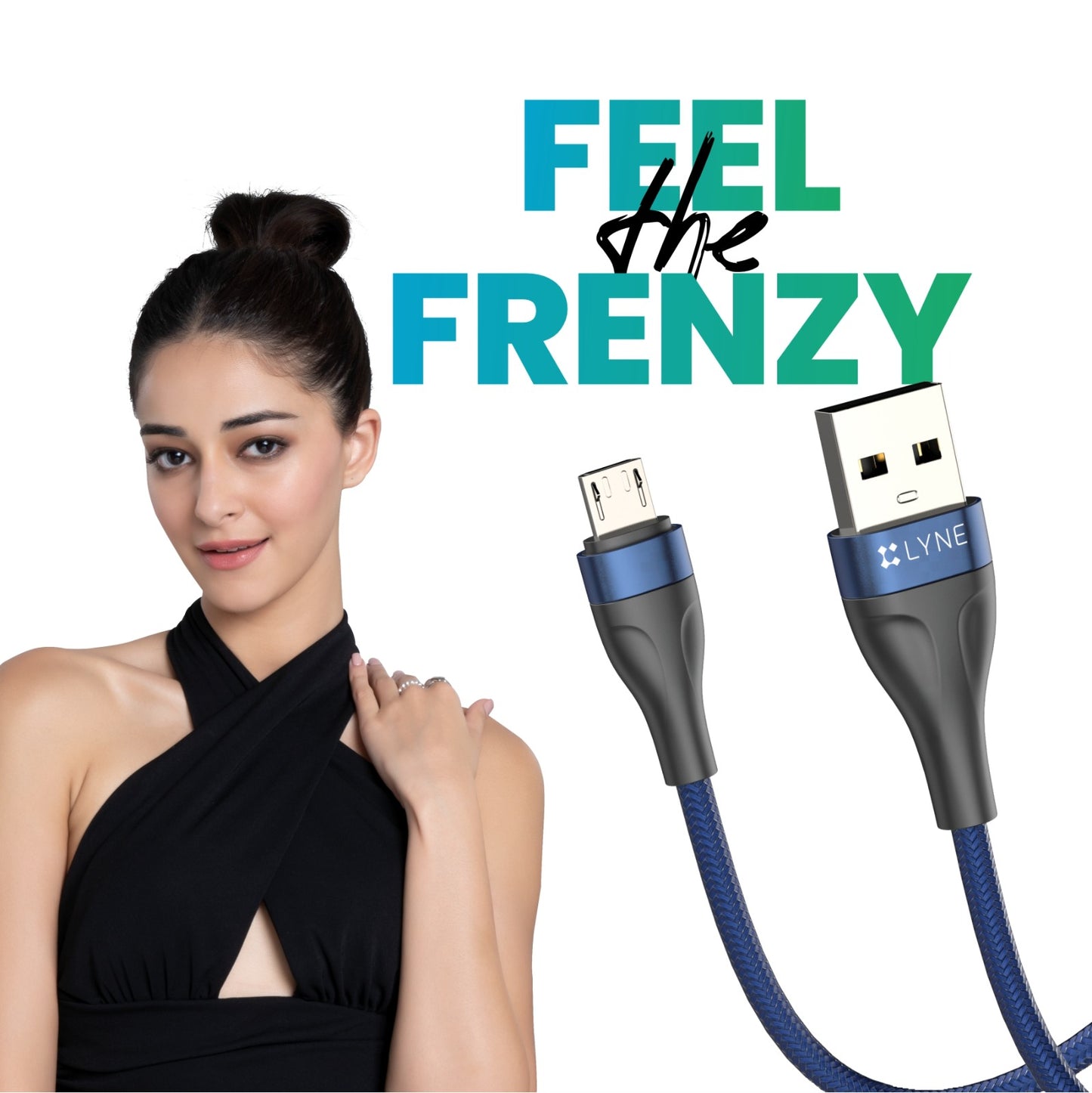 LYNE by U&I Flexy 5  6A Output,1 m, Micro USB High Quality Braided Data Cable with 50k+ Bend Test