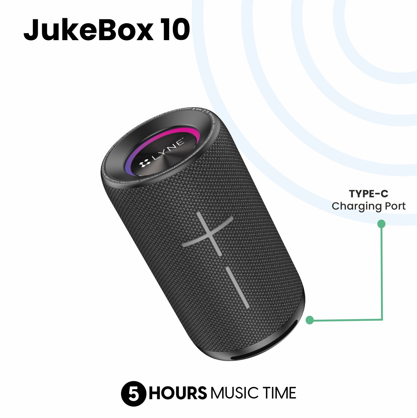 LYNE JukeBox 10 8W Output Wireless Speaker with 5 Hours Music Time