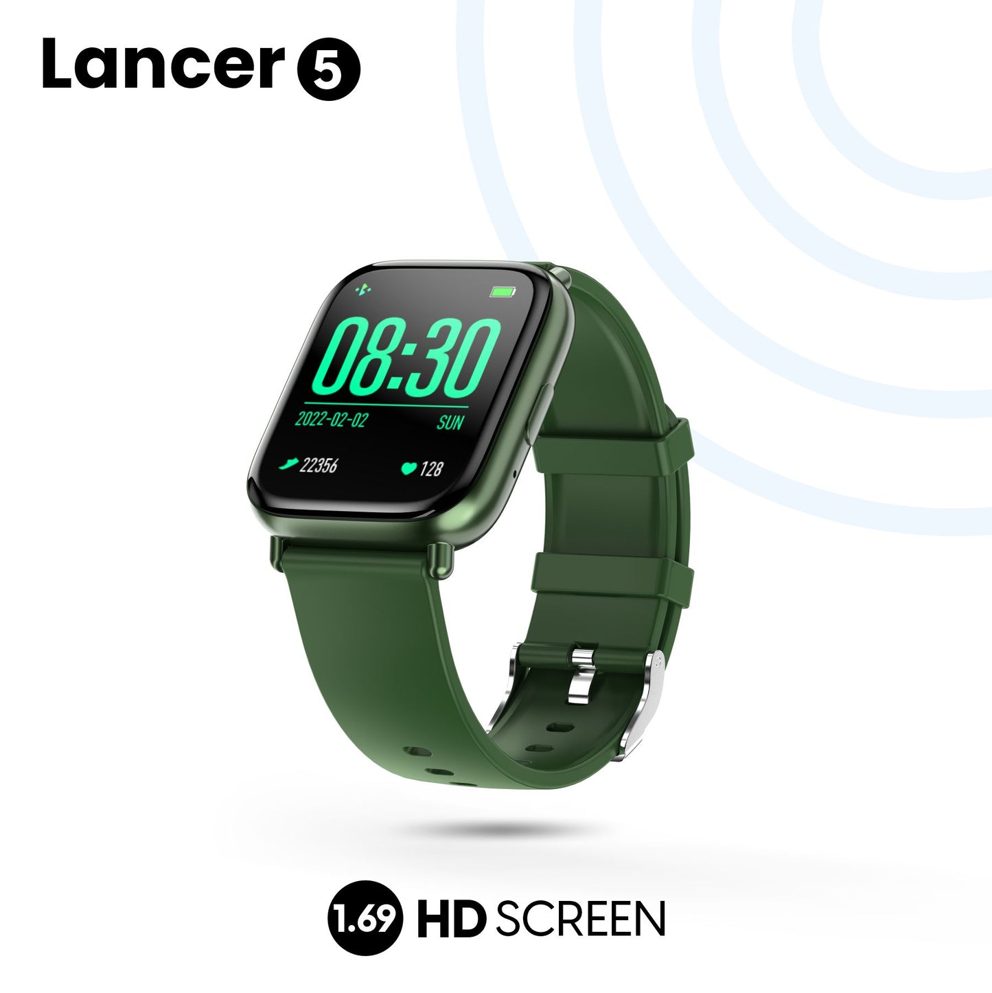 LYNE Lancer 5 Smart Watch 1.69" HD Screen, Bluetooth Calling & IP68 Water Resistance