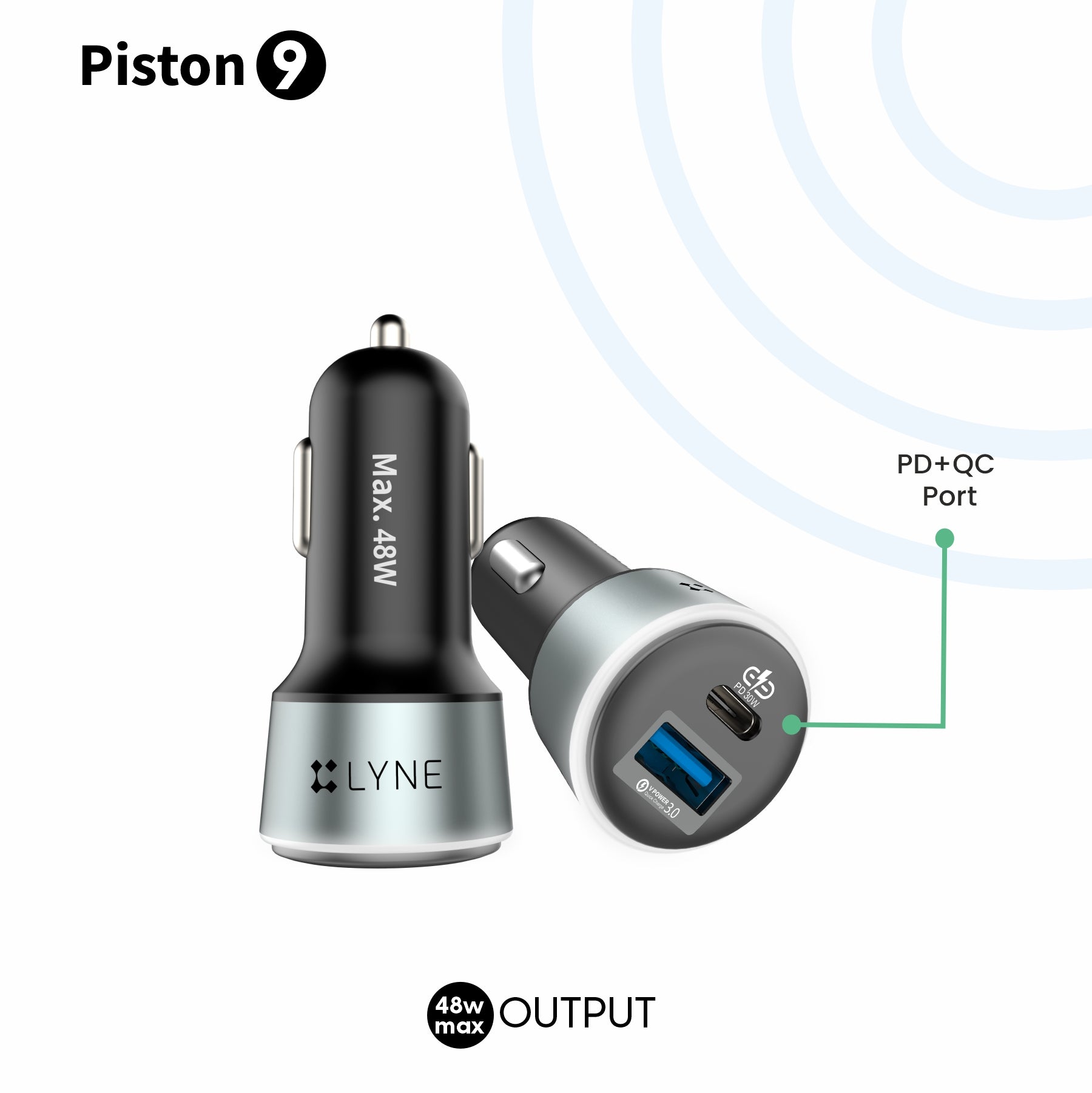 LYNE Piston 9 Car Chargers