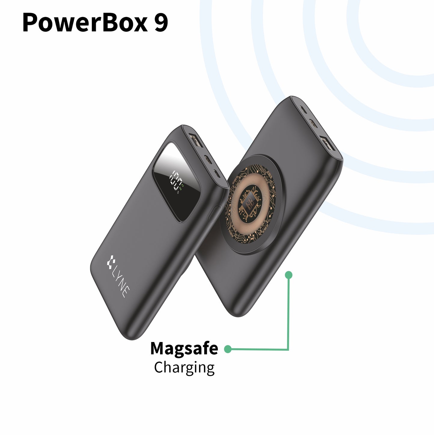 LYNE Powerbox 9 22.5W PD Output, Magnetic Wireless Charging