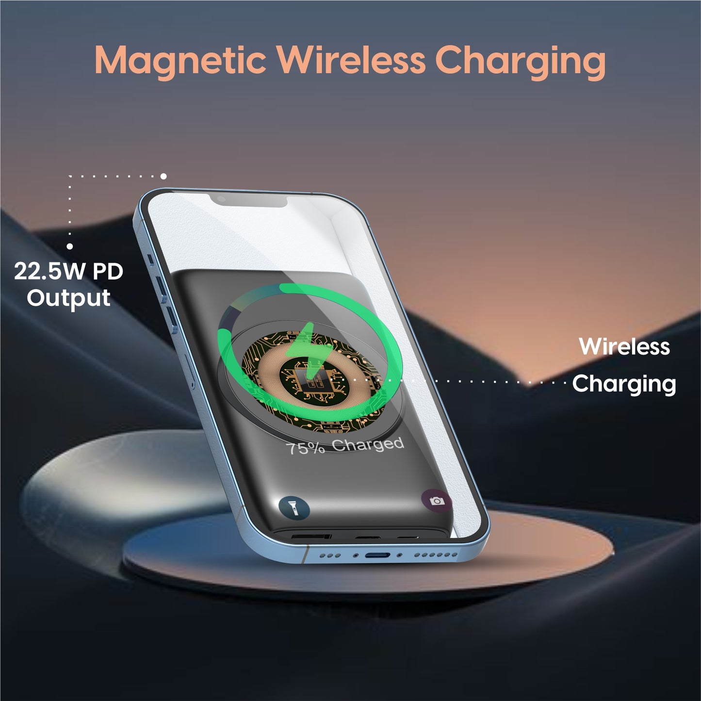 LYNE Powerbox 9 22.5W PD Output, Magnetic Wireless Charging