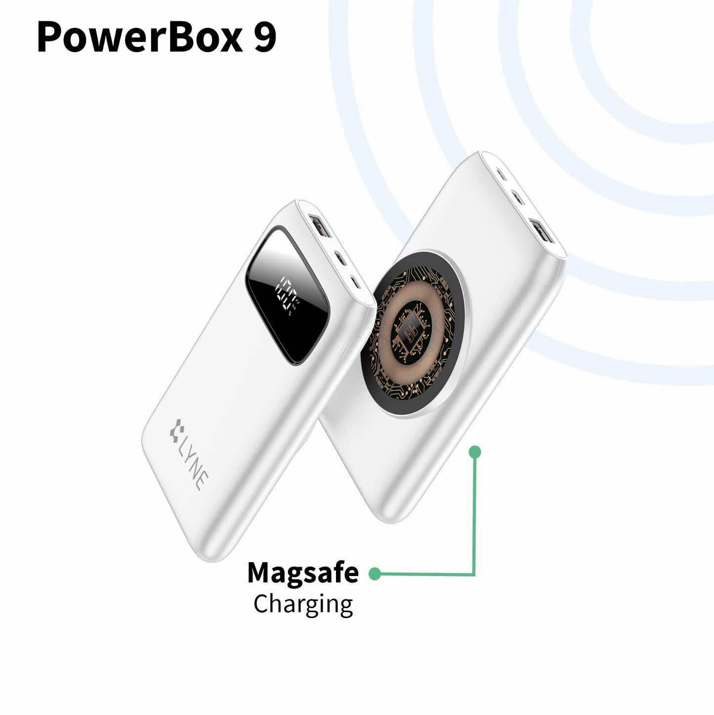 LYNE Powerbox 9 22.5W PD Output, Magnetic Wireless Charging