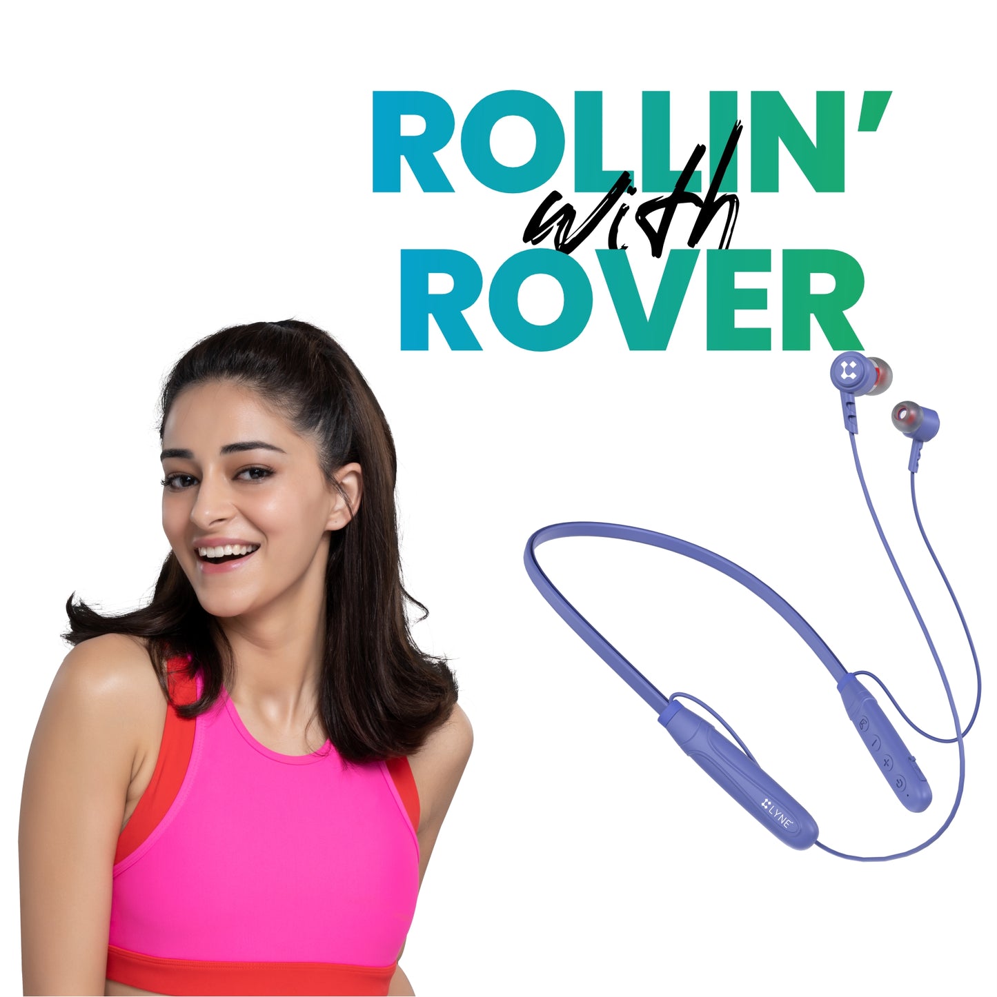 LYNE Rover 8 40 Hours Music Time Bluetooth Neckband with Game Mode