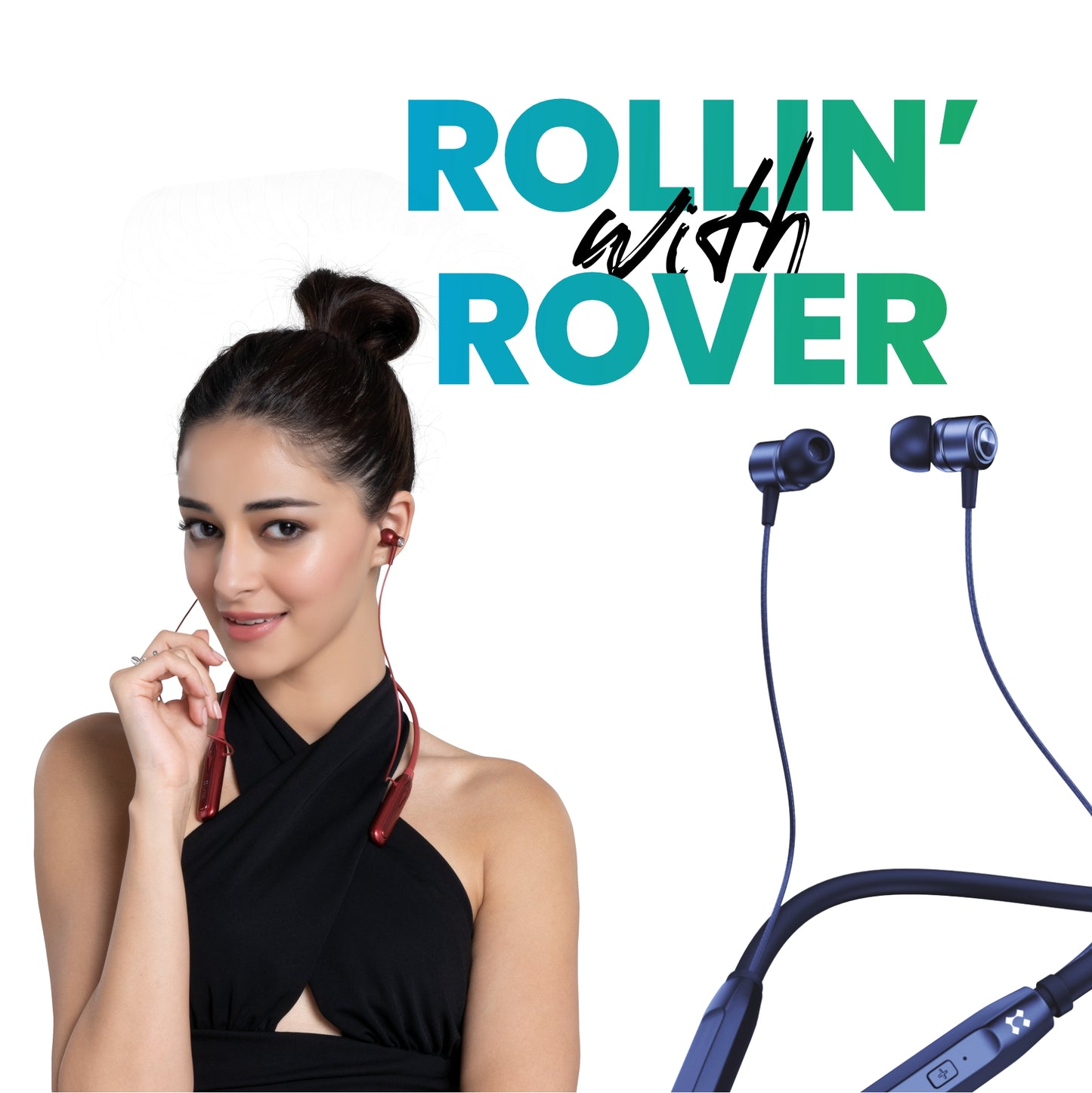 LYNE Rover 1 25 Hours Music Time Bluetooth Neckband with Magnetic Earbuds & Mic