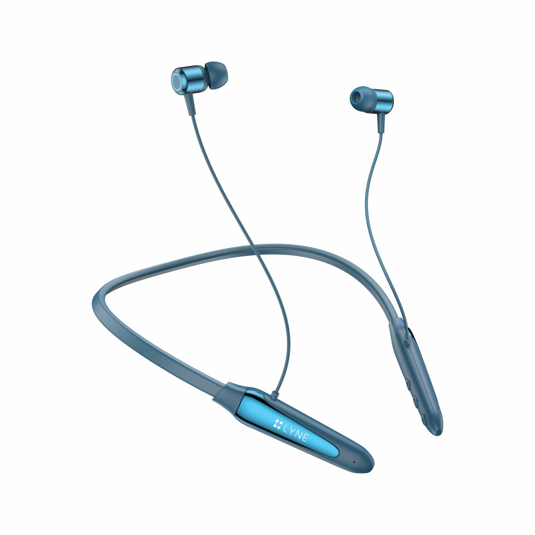 LYNE Rover 15 24 Hours Music Time Bluetooth Neckband with Magnetic Earbuds & Mic & Fast charging feature