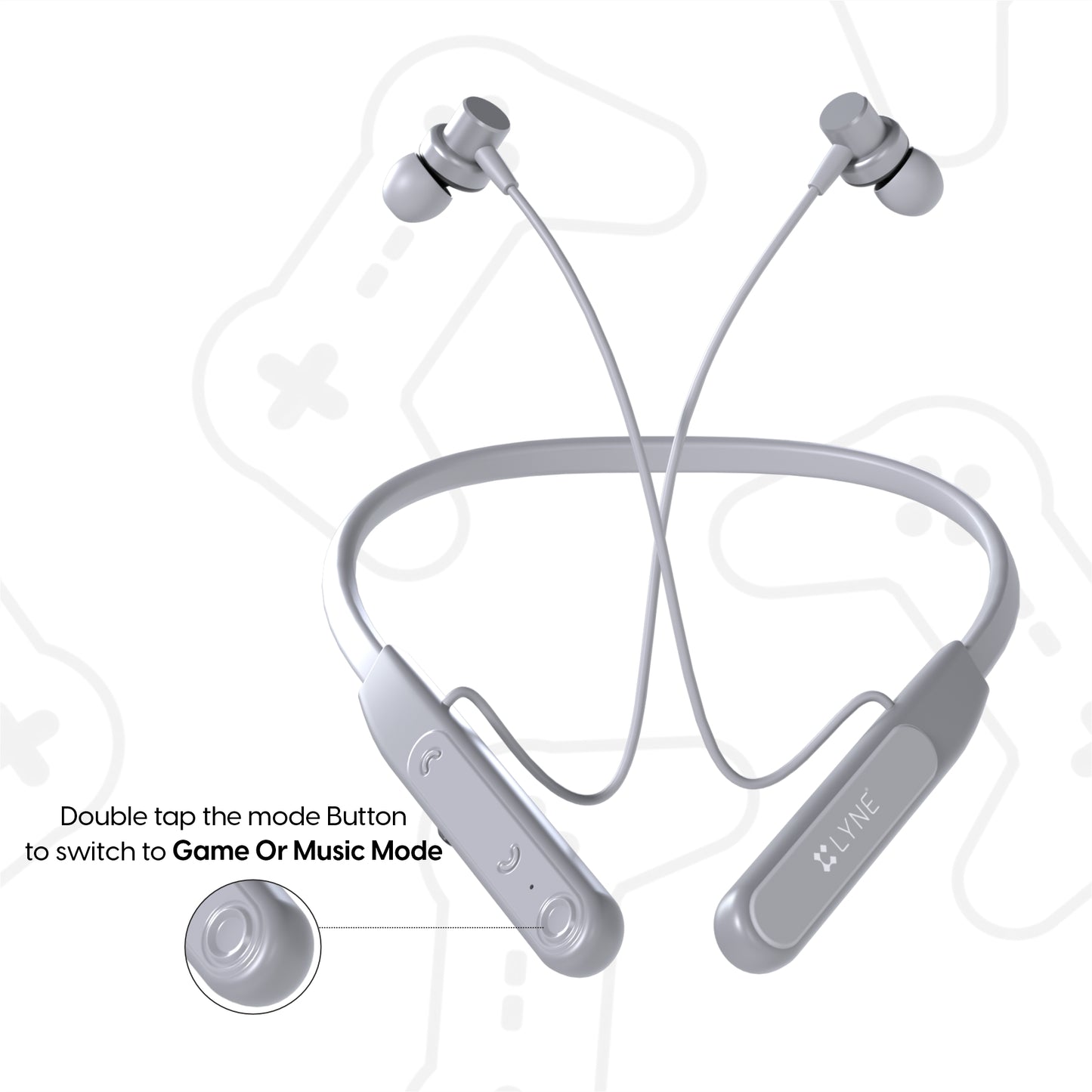 LYNE Rover 25 40 Hours Music Time Bluetooth Neckband with Touch Function