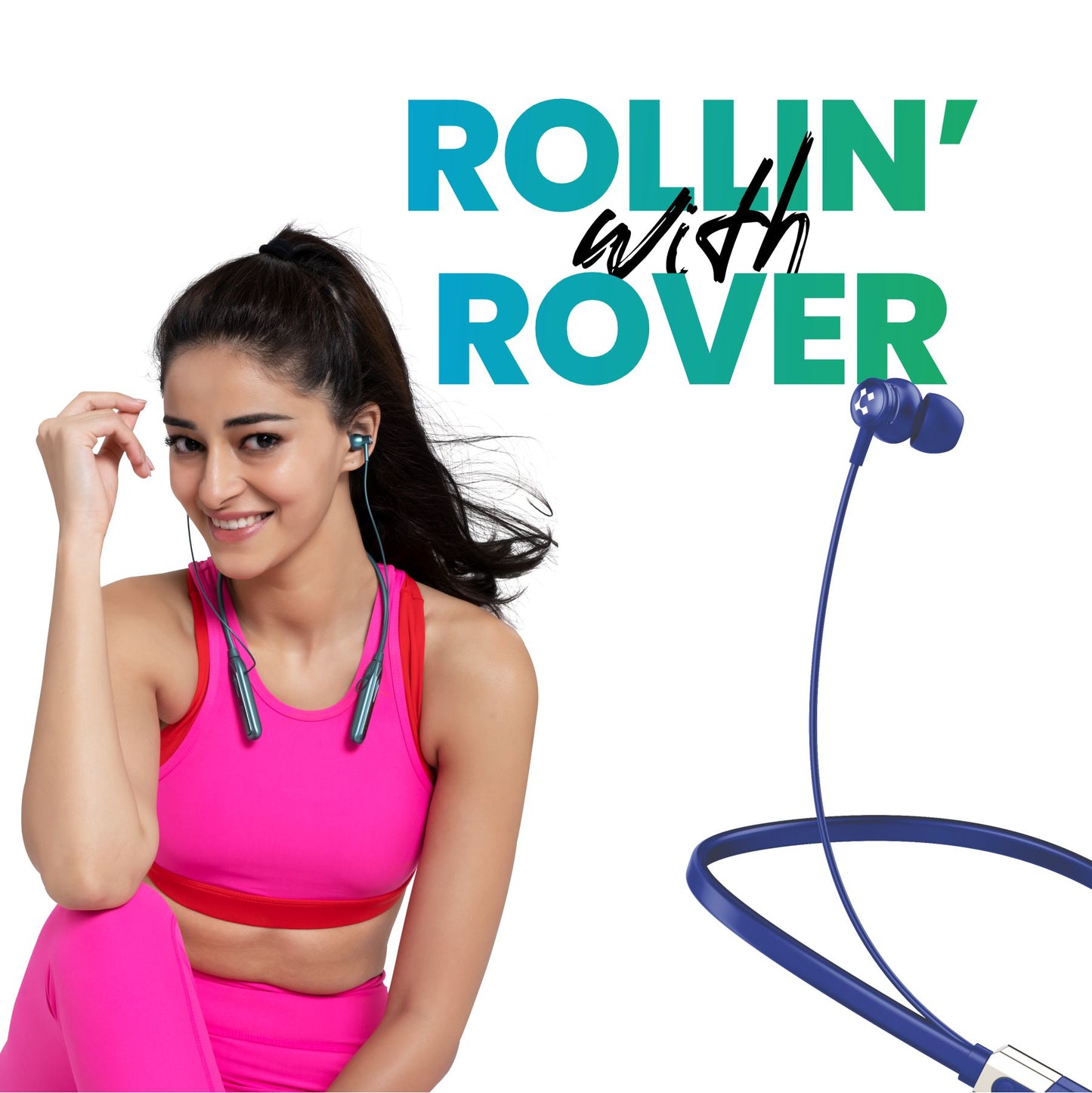 LYNE Rover 3 36 Hours Music Time Bluetooth Neckband with Dual Pairing Feature, Magnetic Earbuds & Mic