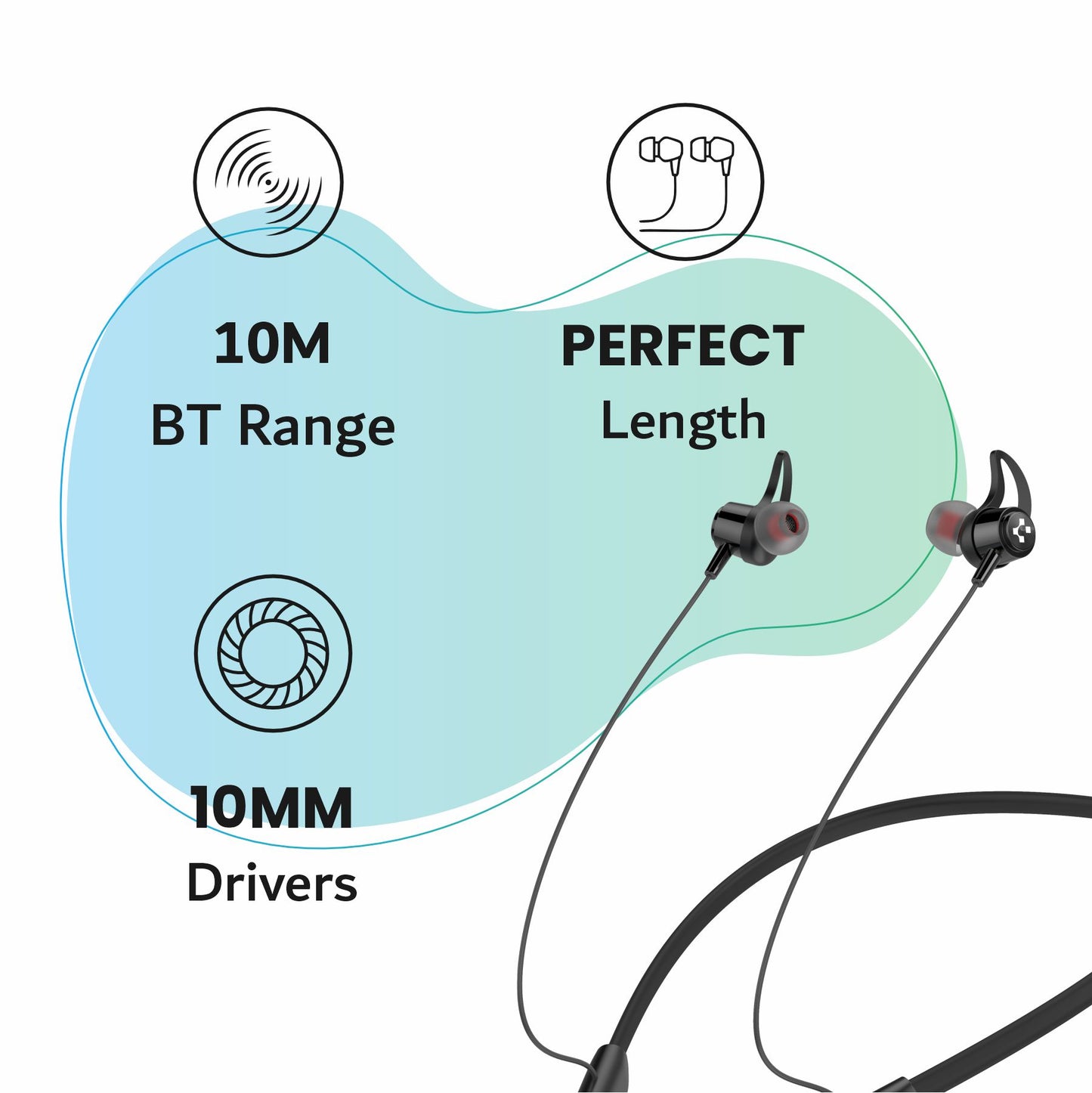 LYNE Rover 7 20 Hours Music Time Bluetooth Neckband with Magnetic Earbuds & Mic