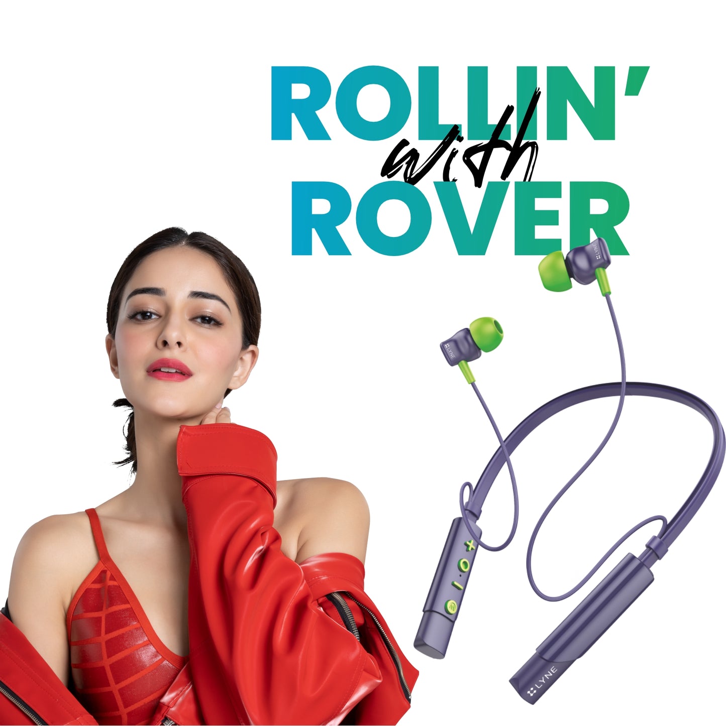 LYNE Rover 26 40 Hours Battery Backup Bluetooth Neckband with Magnetic Earbuds