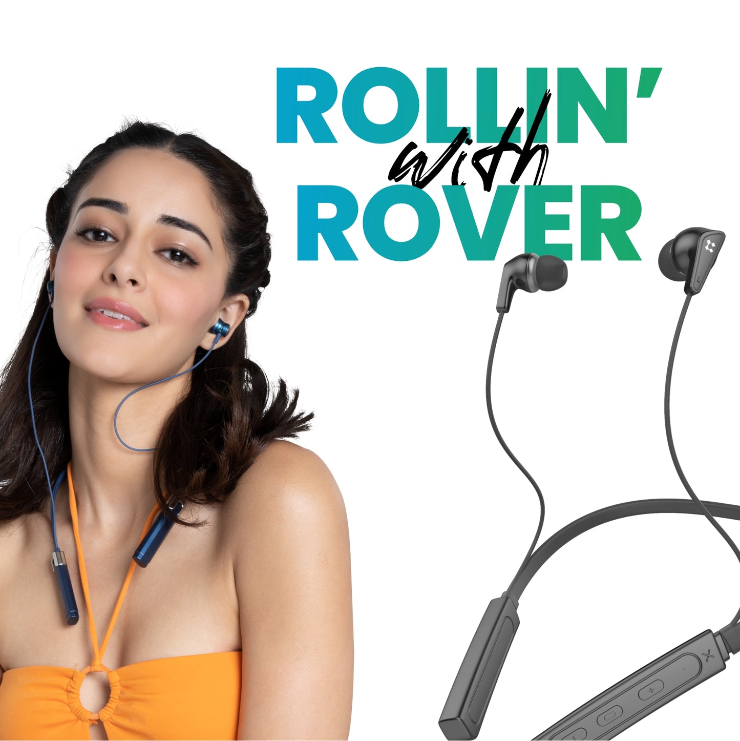 LYNE Rover 5 30 Hours Music Time Bluetooth Neckband with Magnetic Earbuds & Mic